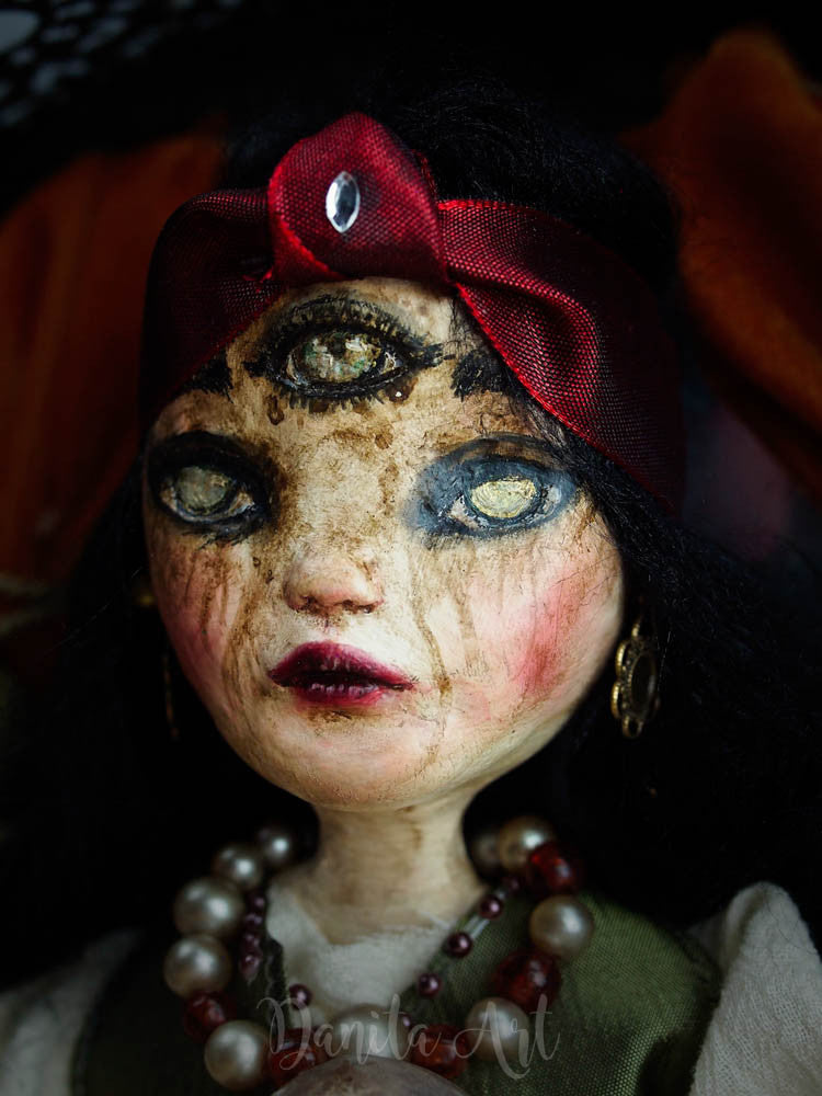 Madame Fortune, Art Doll by Danita Art