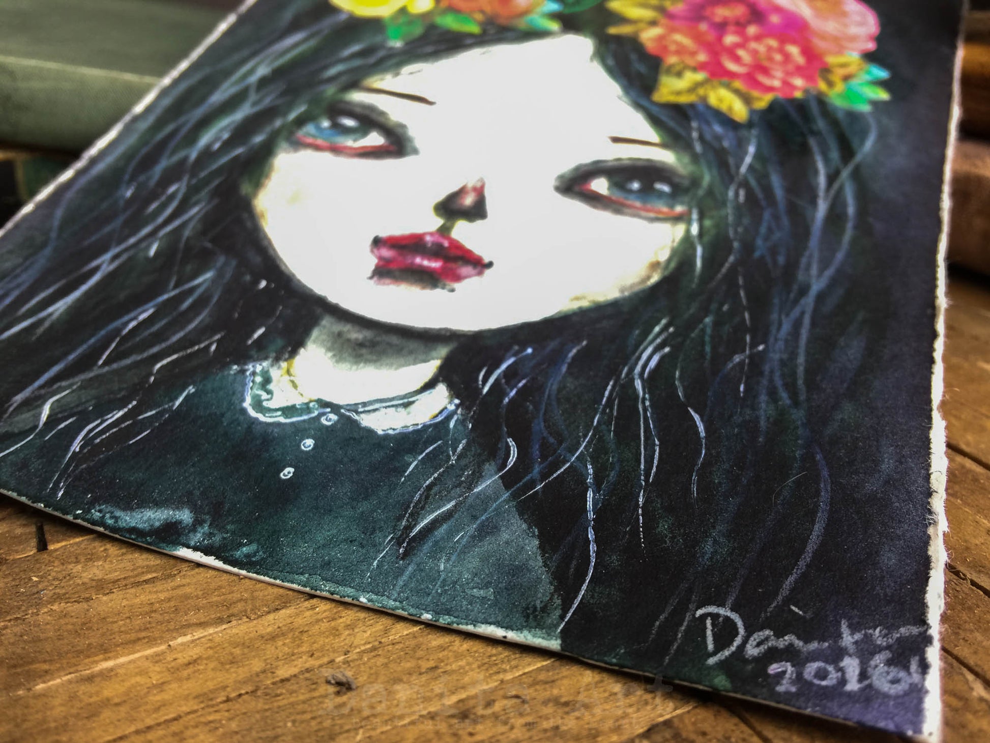 Black Dhalia, Original Art by Danita Art