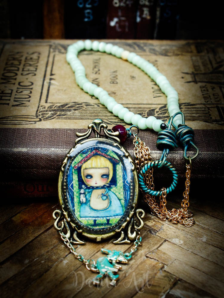 Alice in the rabbit's house, Jewelry by Danita Art