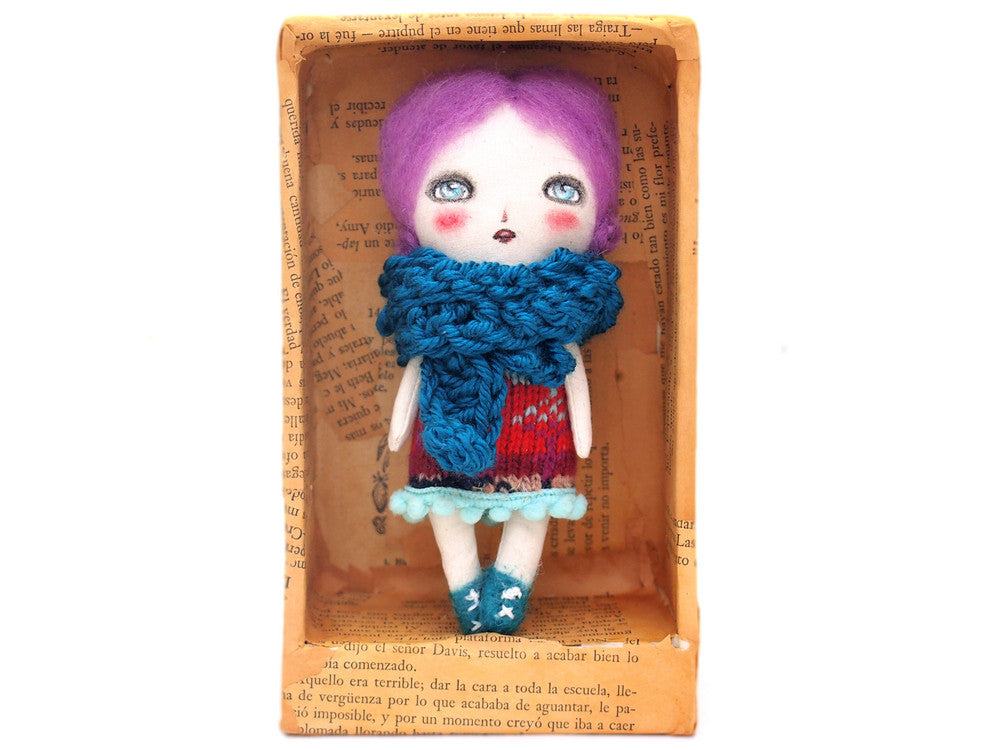 Sarah - Handmade soft doll, Miniature Dolls by Danita Art