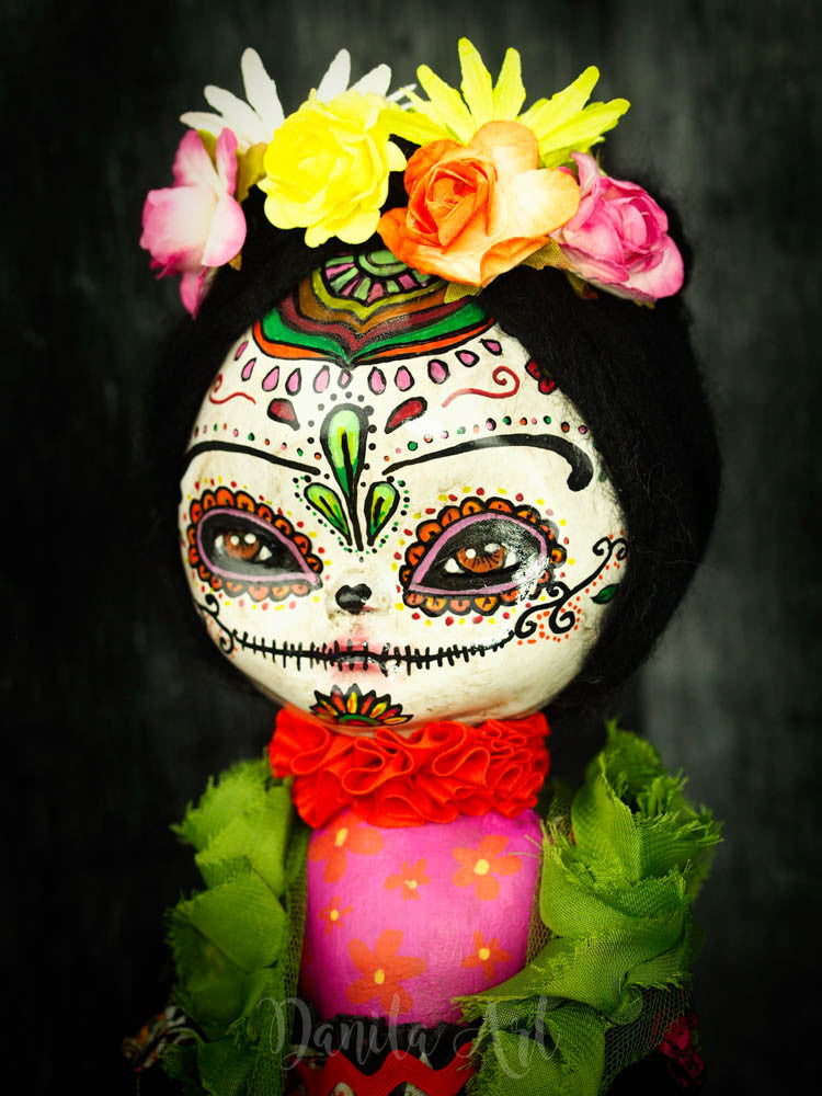 La Catrina, Art Doll by Danita Art