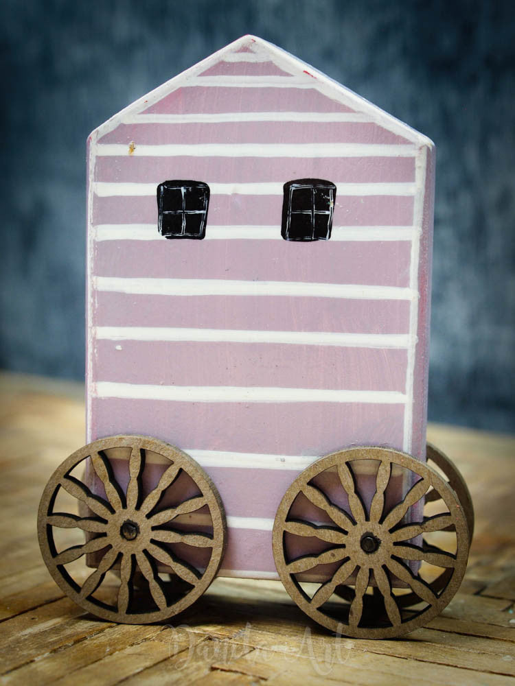 Pink changing house, Miniature Dolls by Danita Art