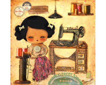 The seamstress, Home by Danita Art