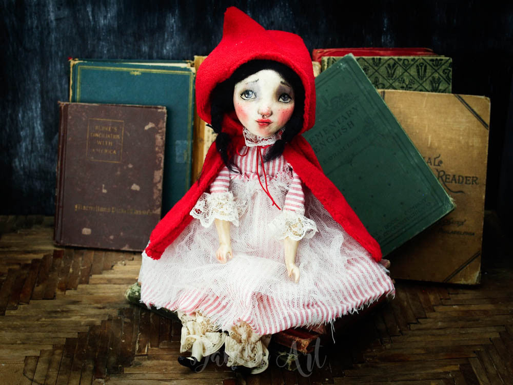 Little red riding hood, Art Doll by Danita Art