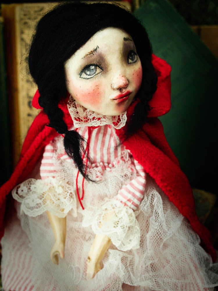 Little red riding hood, Art Doll by Danita Art