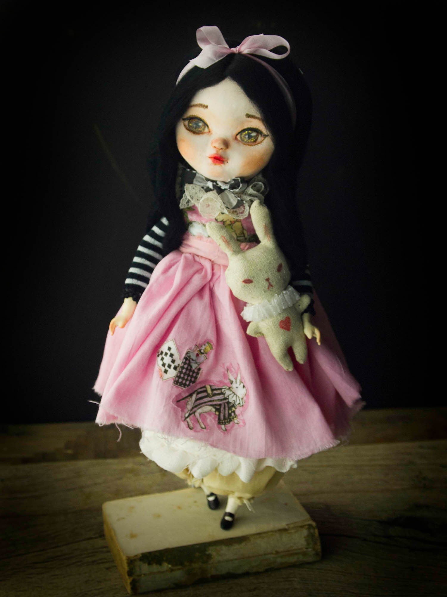 Alice in pink, Art Doll by Danita Art
