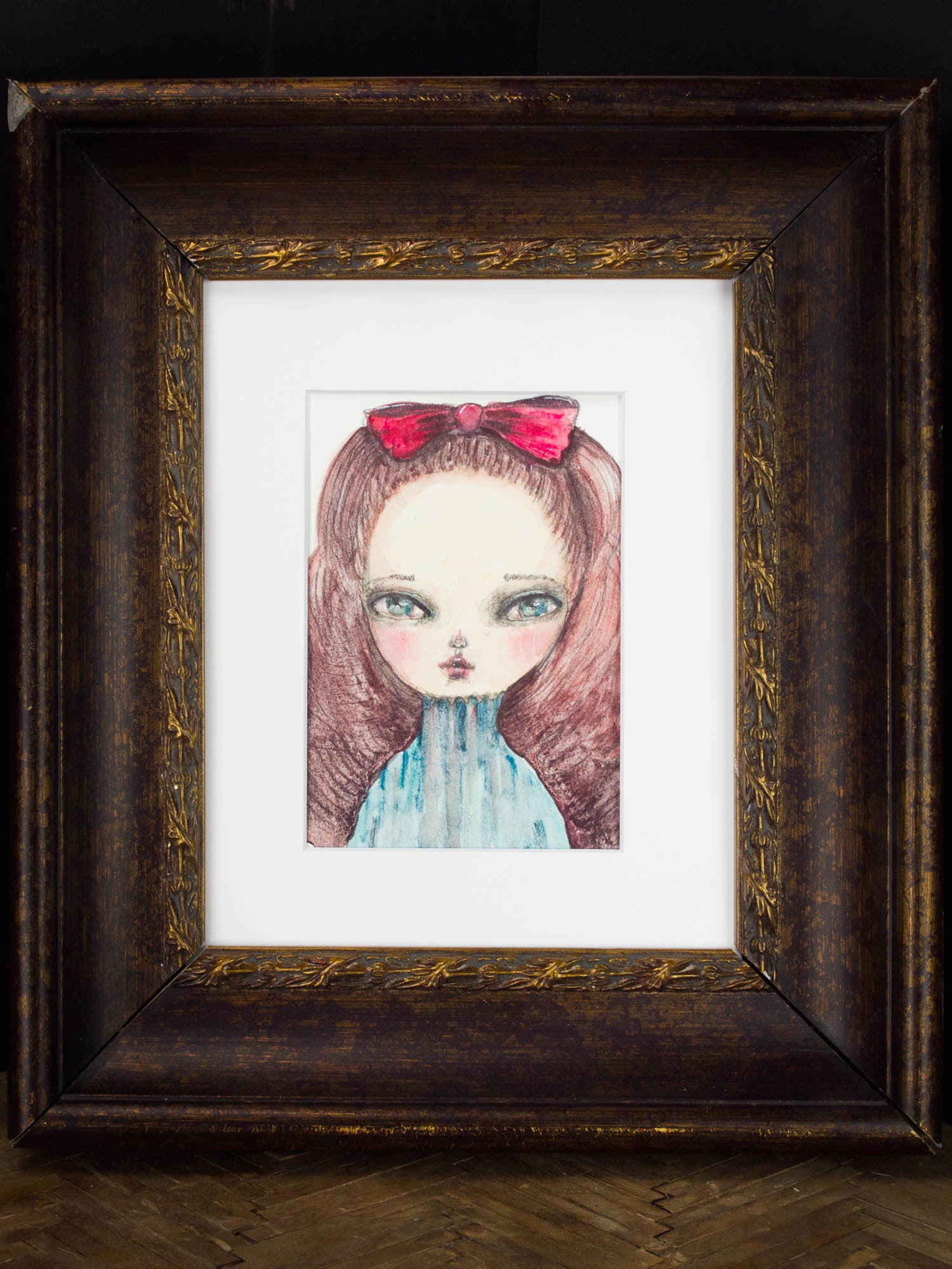 Watercolors and experimentation make fresh and beautiful additions to Danita's growing collection of original paintings, with beautiful surreal eyes and faces.