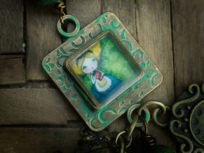 Alice and the wonderland book, Jewelry by Danita Art