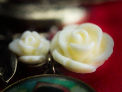 Yellow roses are a favorite theme when Danita creates her beautiful mixed media jewelry.