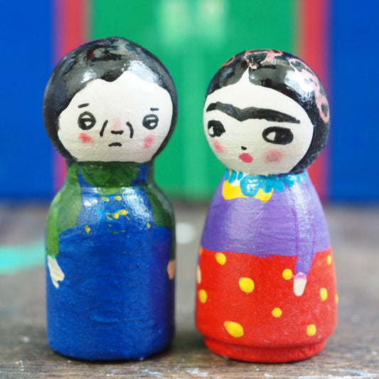 FRIDA AND DIEGO, Miniature Dolls by Danita Art