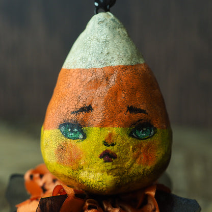 CANDY CORN. Original Halloween art doll by Danita., Art Doll EXCLUDE-SALE by Danita Art
