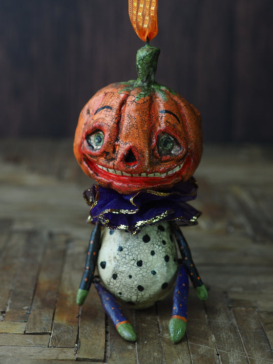 JACK-O-LANTERN. Original Halloween art doll by Danita., Art Doll EXCLUDE-SALE by Danita Art