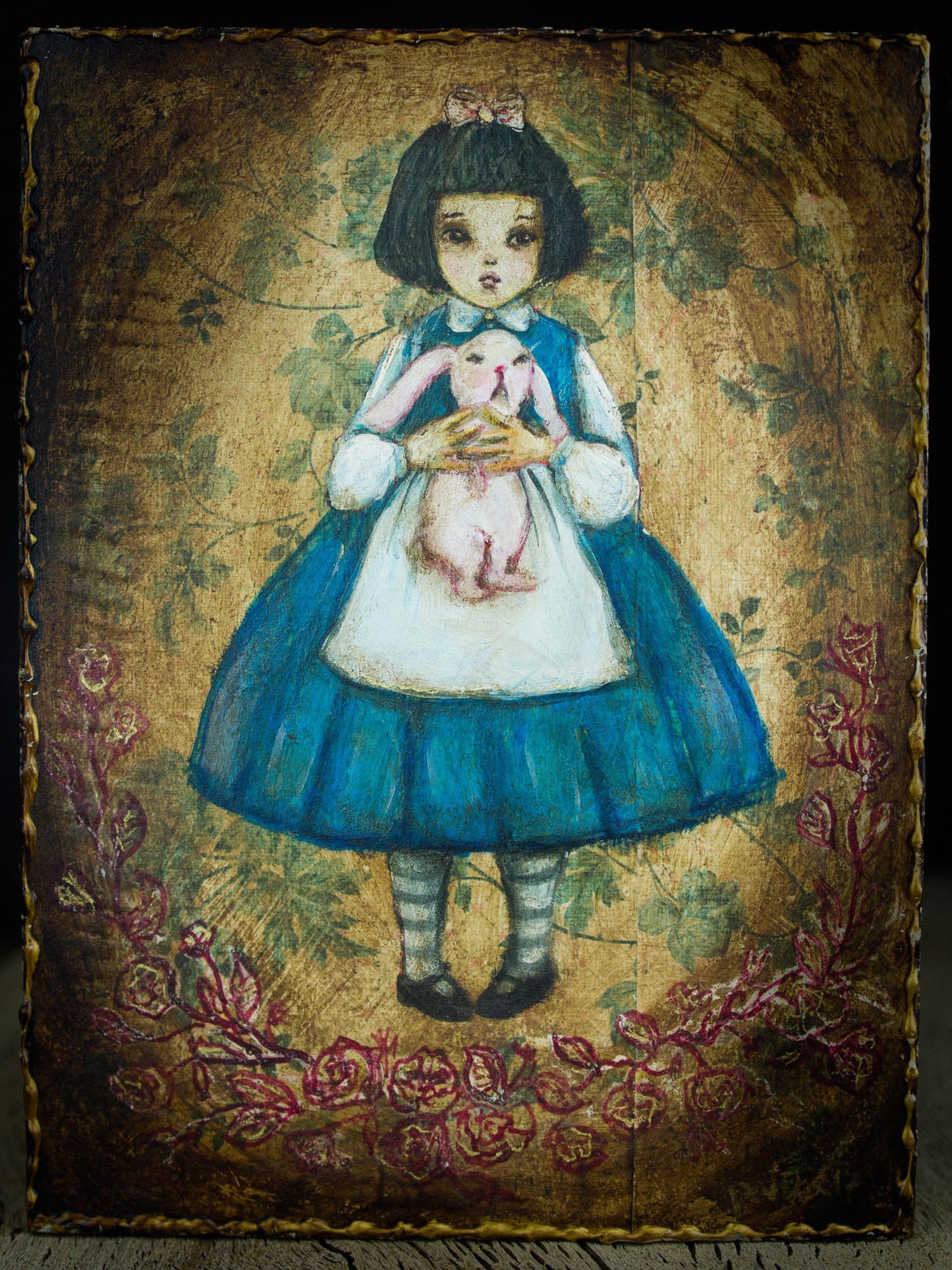 Alice and the rabbit, Original Art by Danita Art