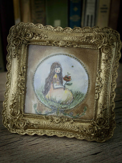 Lady in the meadow, Original Art by Danita Art
