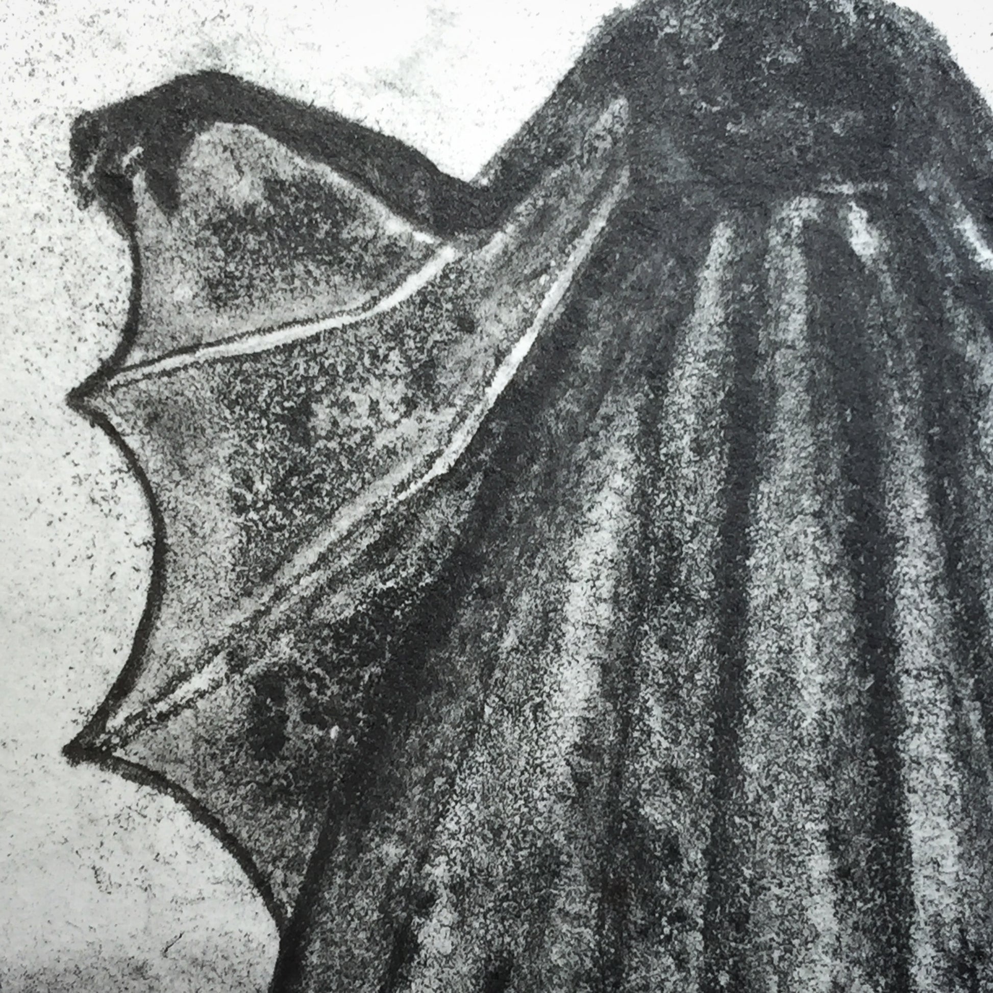 Darknita Danita Monster Creature Vampire Watercolor Graphite Pencil Drawing ACEO Card Original Halloween Illustration