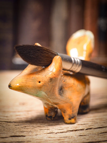 RED FOX #09 - ARTISTS BRUSH AND PENCIL HOLDER