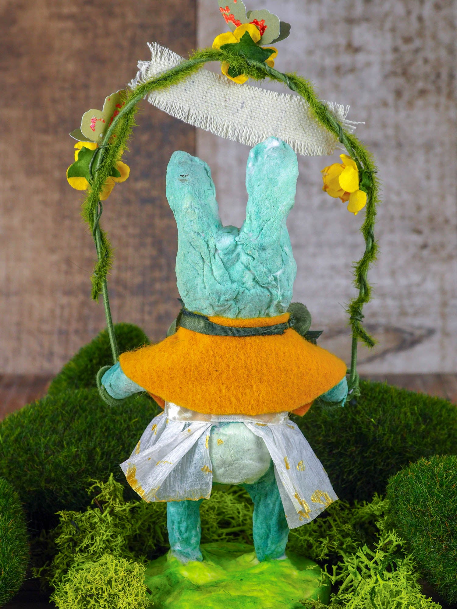 Flower bunny, Art Doll by Danita Art