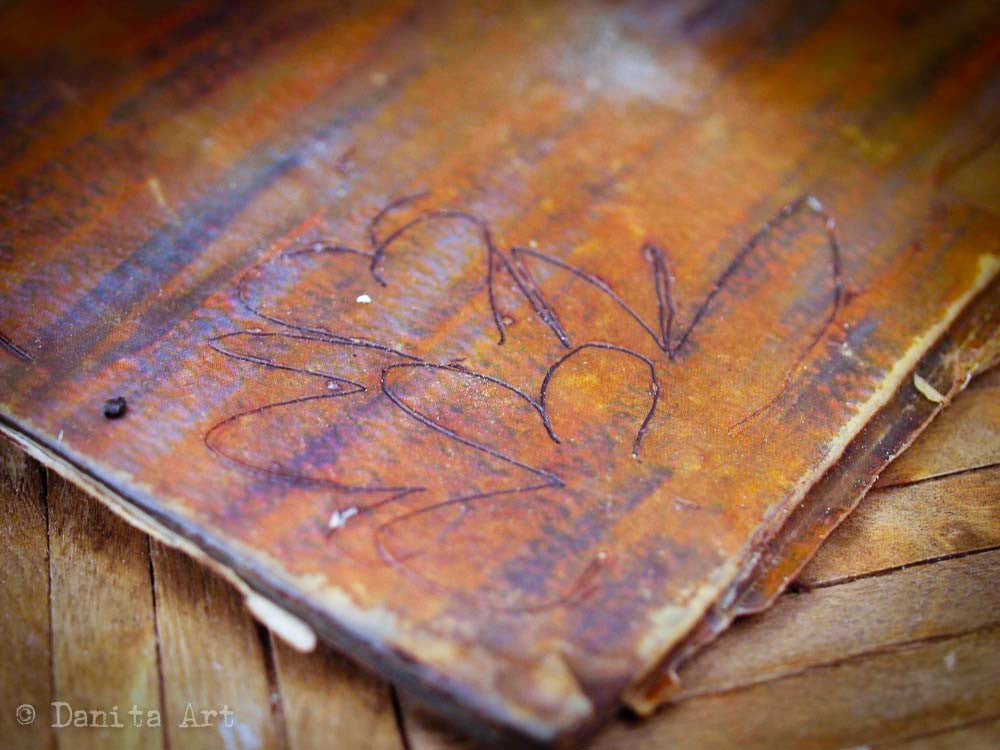 Original beeswax art journal, an upcycled antique book, Art Journal by Danita Art