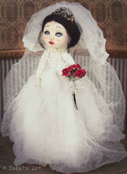Elizabeth, the bride art doll, Art Doll by Danita Art