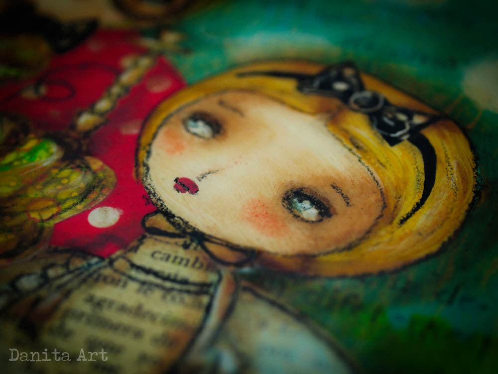 Alice and the caterpillar, Original Art by Danita Art