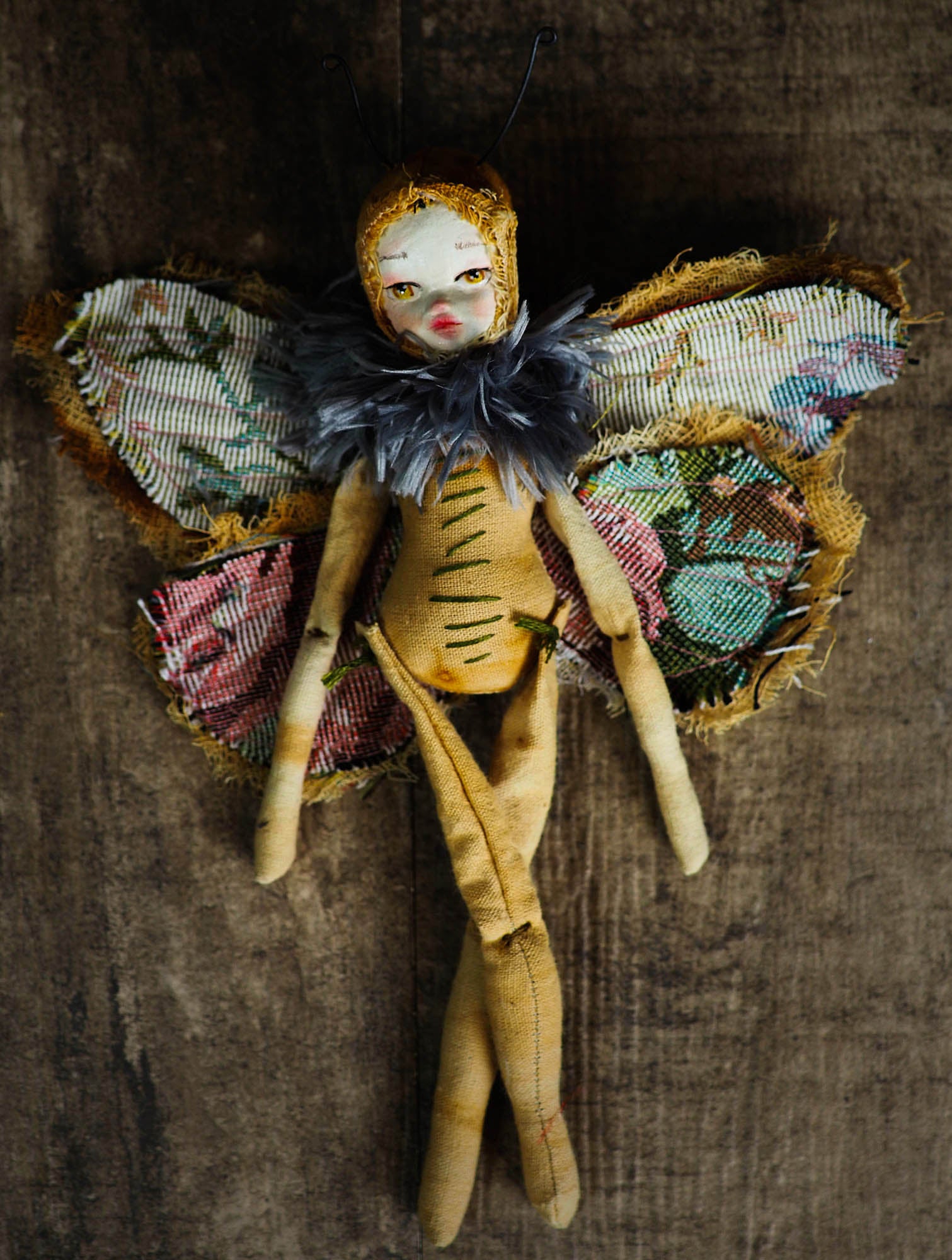 MOTH SPECIMEN N.10, Art Doll by Danita Art