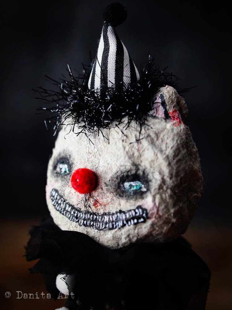Evil cat clown, Miniature Dolls by Danita Art