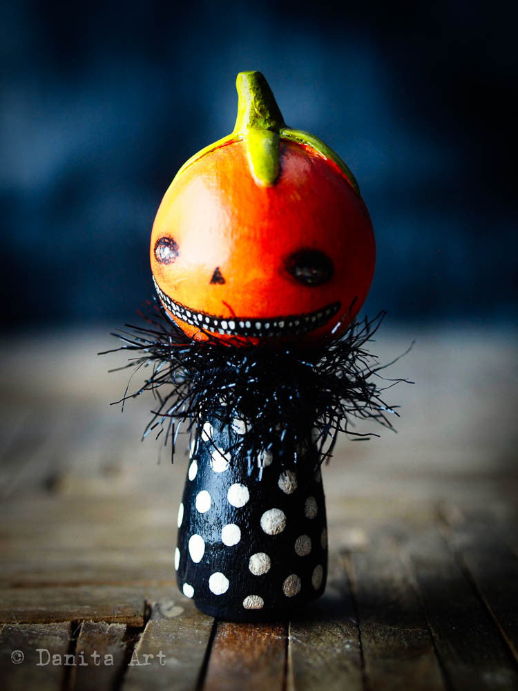 Jack the pumpkin lantern king, Miniature Dolls by Danita Art