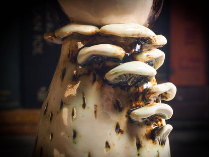 A beautiful original ceramic sculpture by idania salcido the artist behind Danita Art. Created with hand build techniques by the hands of the artists, this pieces is inspired by the mushrooms growing in the beautiful woodlands and forests of her imagination.