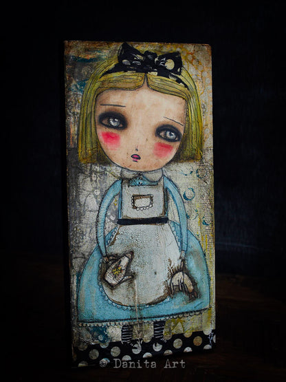 Alice, the teapot and the white rabbit, Original Art by Danita Art