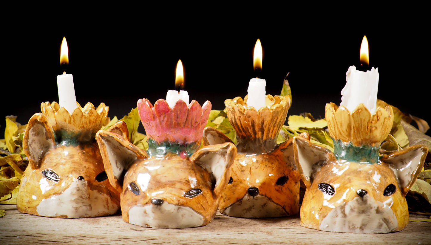FOX CANDLE HOLDER