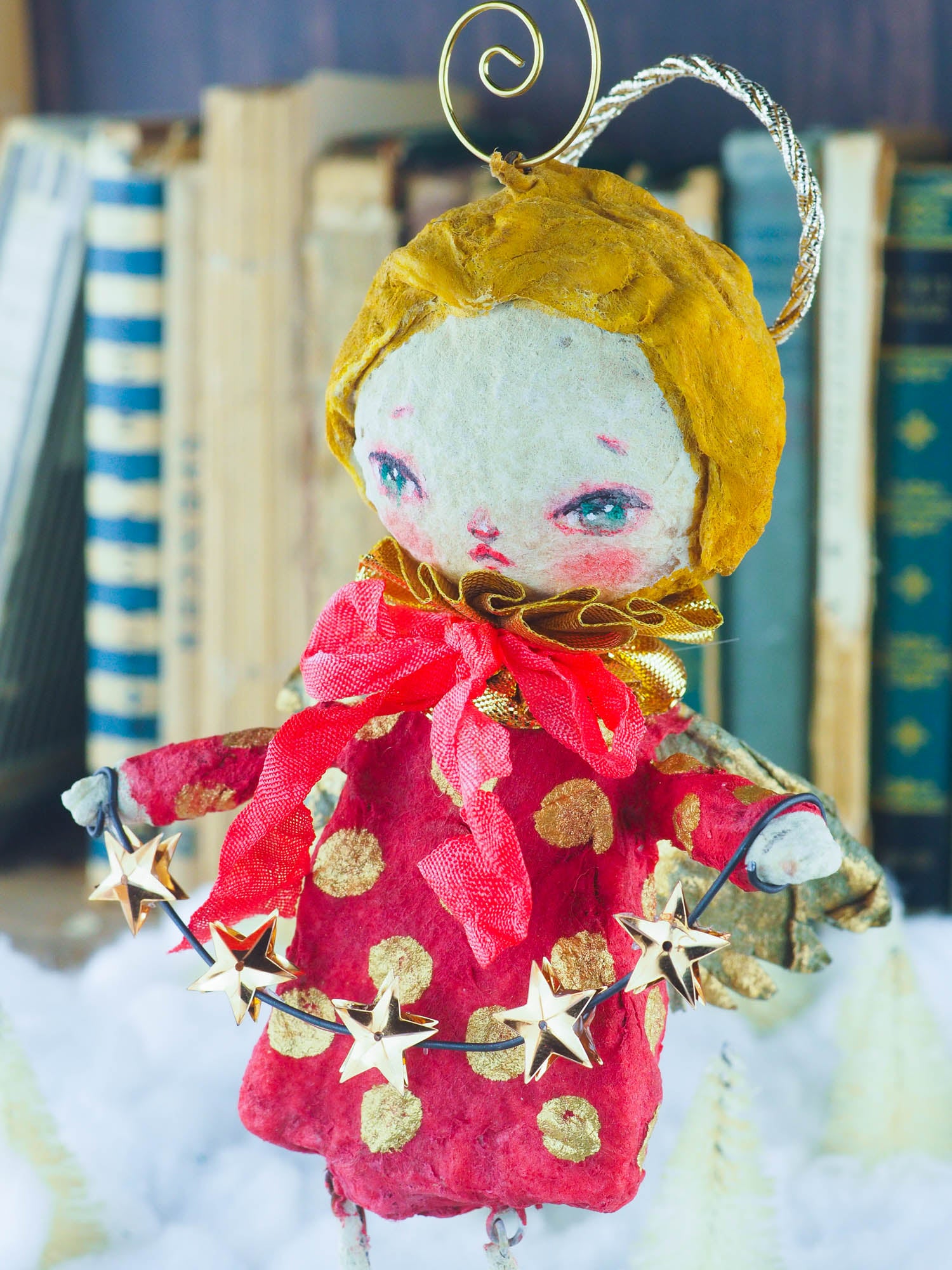 MARIE, THE HOLIDAY ANGEL, Art Doll by Danita Art