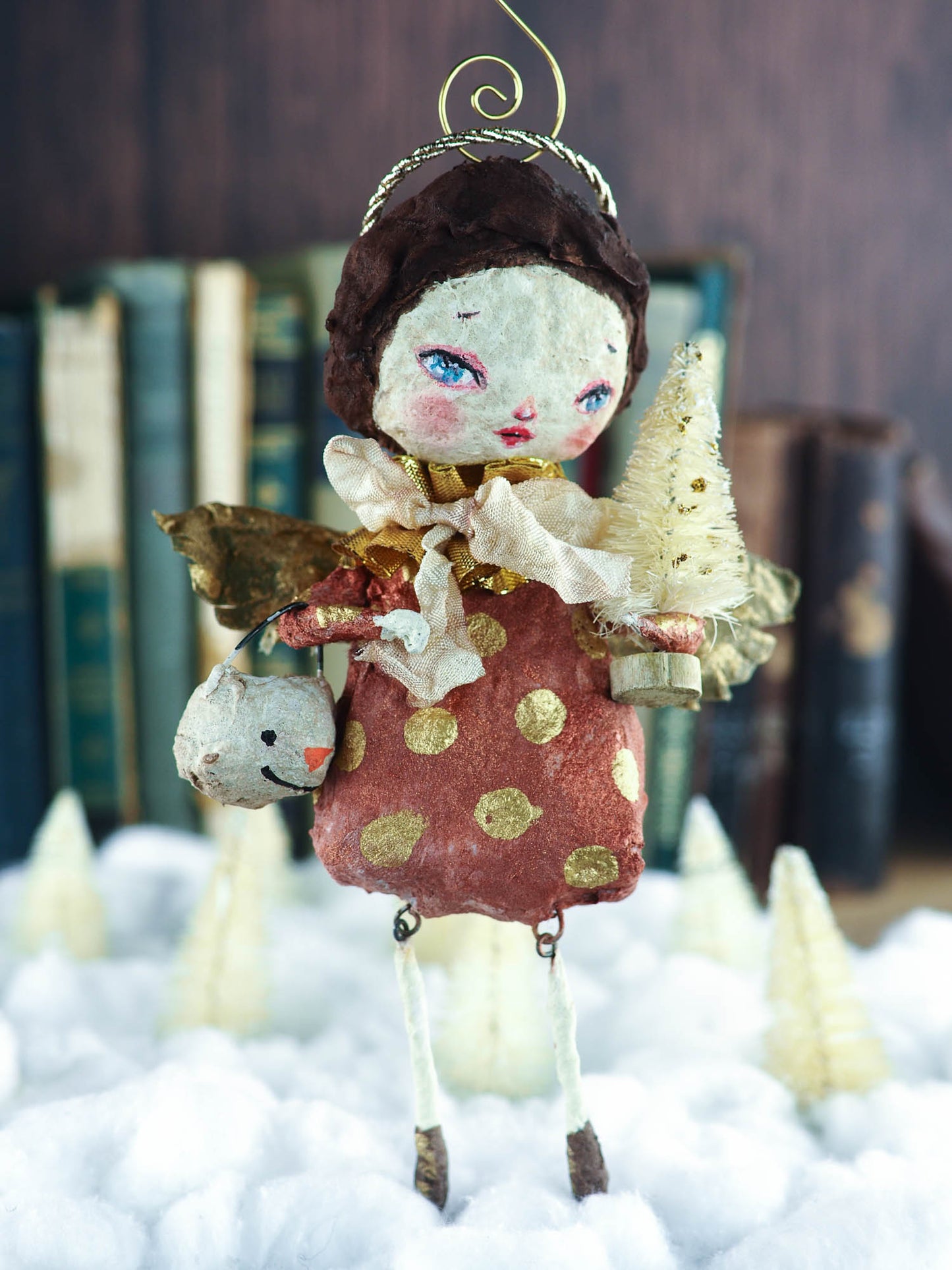 CARLIE, THE HOLIDAY ANGEL, Art Doll by Danita Art