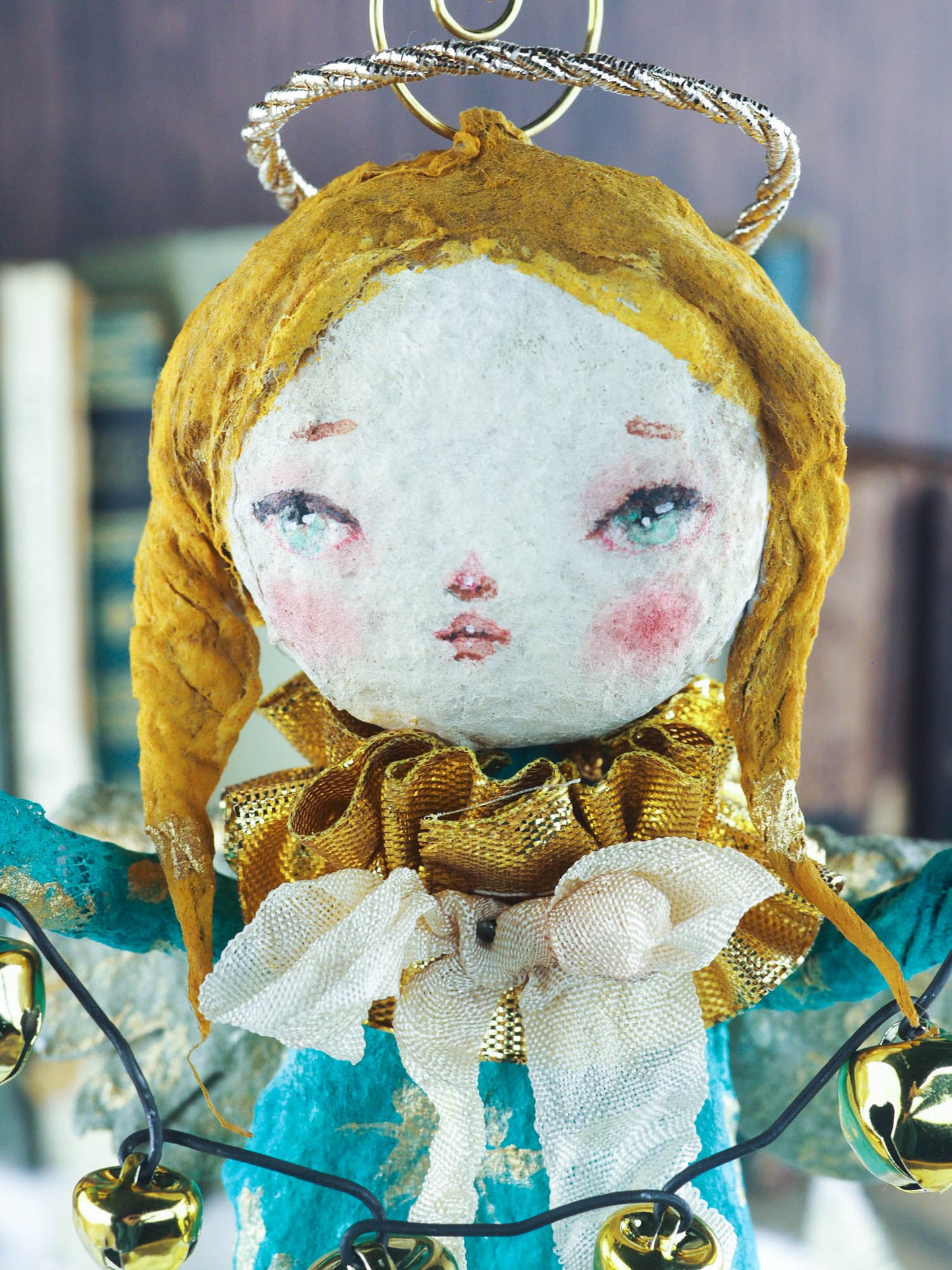 BELLE, THE HOLIDAY ANGEL, Art Doll by Danita Art
