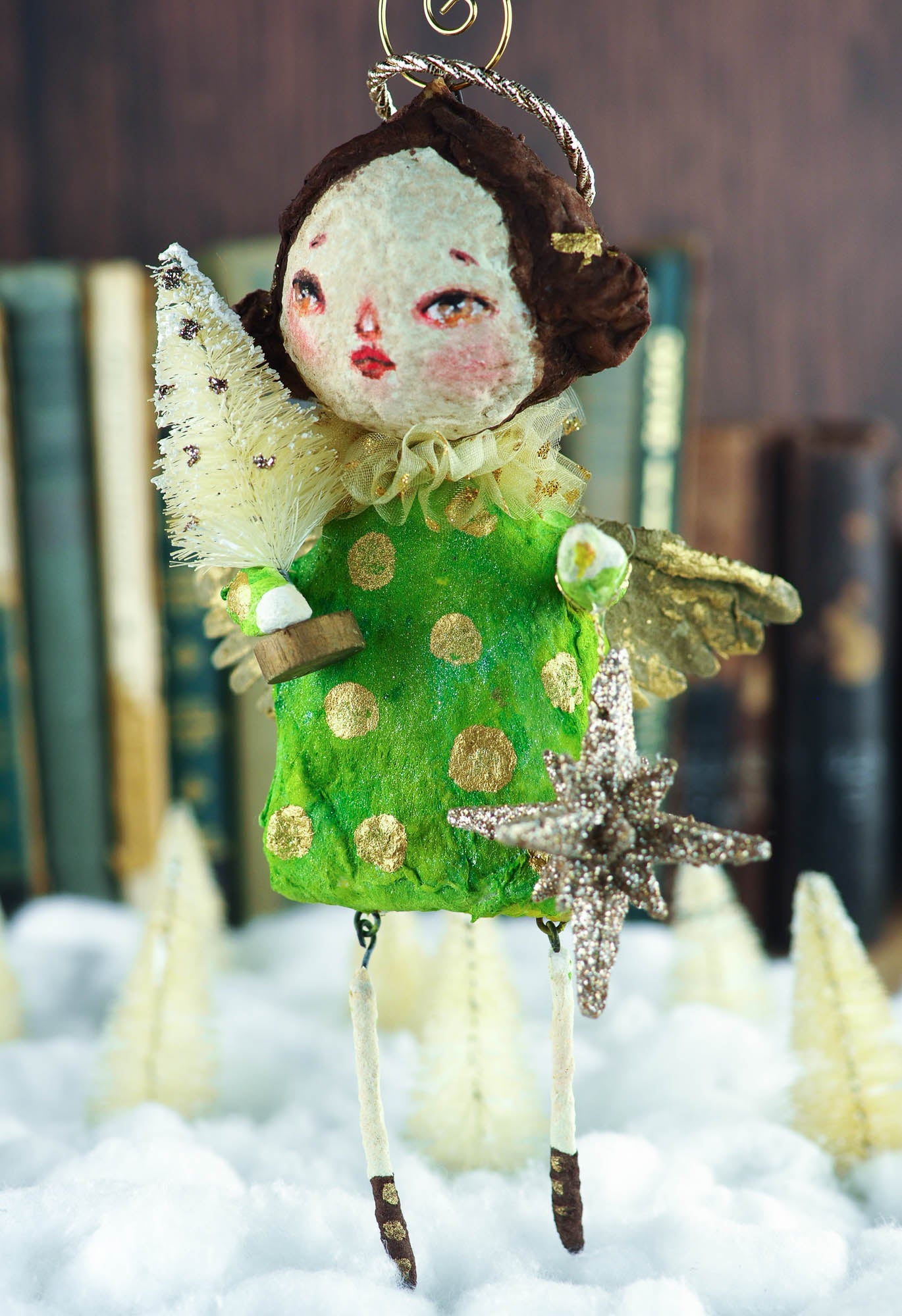 GWEIN, THE HOLIDAY ANGEL, Art Doll by Danita Art