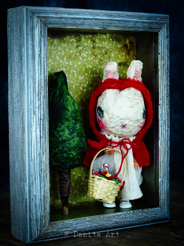 Little Red Riding Hood bunny rabbit art doll by Danita – Danita Art