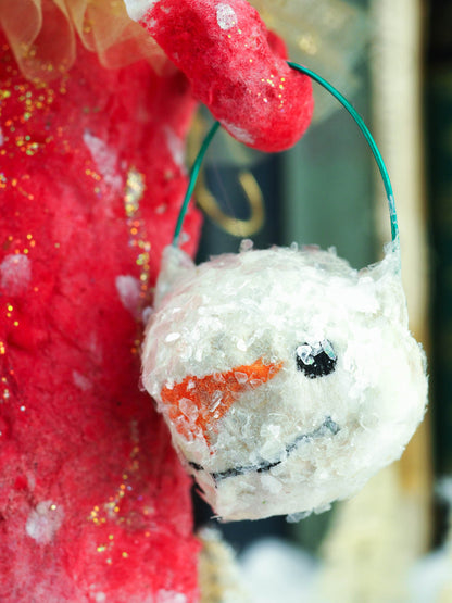 ALAN, THE RED SNOWMAN, Art Doll by Danita Art
