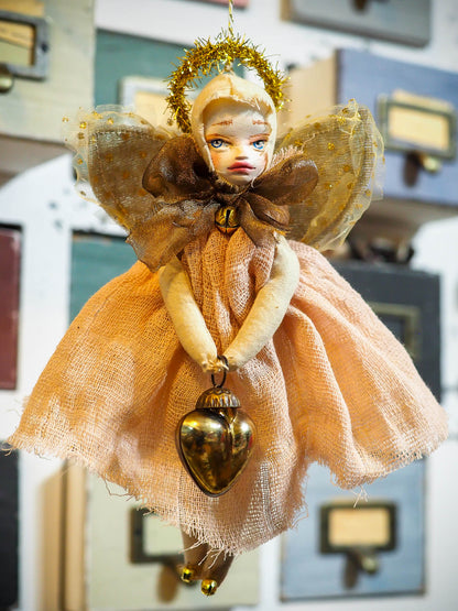 GABRIELLE - An angel ornament for your Christmas tree by Danita Art, Art Doll by Danita Art