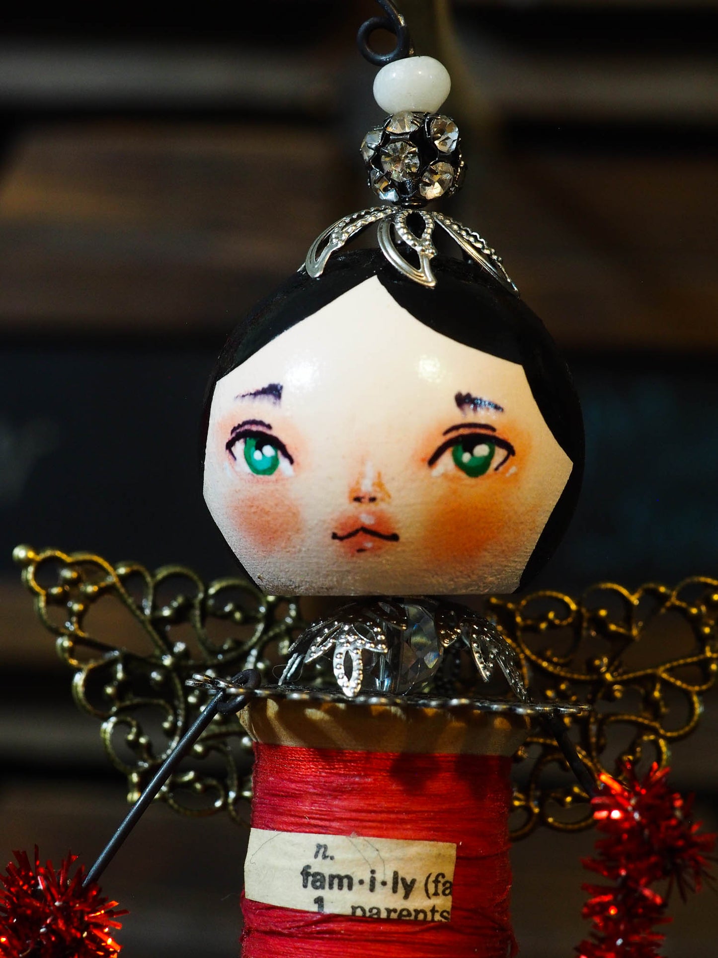 ANGEL No. 5 - An original handmade Christmas tree ornament by Danita, Original Art by Danita Art