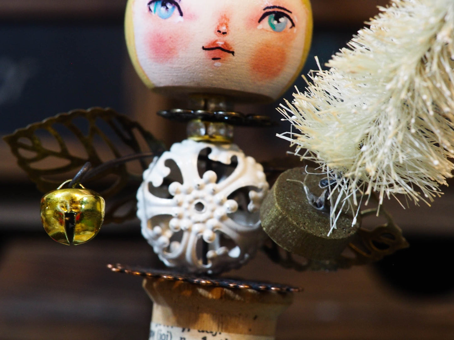 ANGEL No. 7 - An original handmade Christmas tree ornament by Danita, Original Art by Danita Art