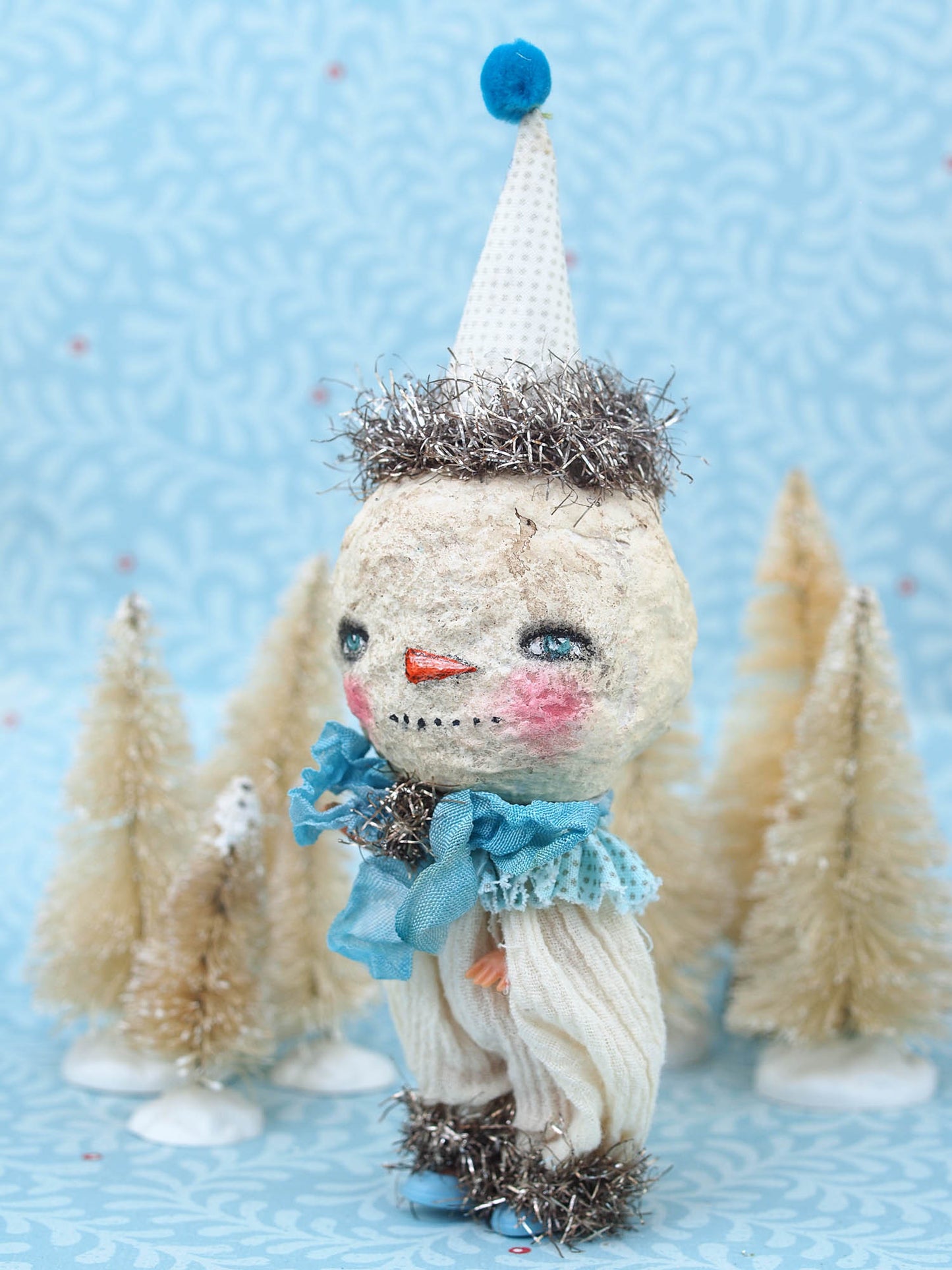 James the snowman, Miniature Dolls by Danita Art