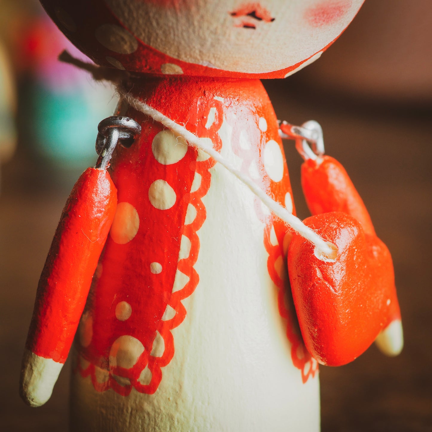 MISHA - An original handmade wooden kokeshi art doll by Danita, Miniature Dolls by Danita Art