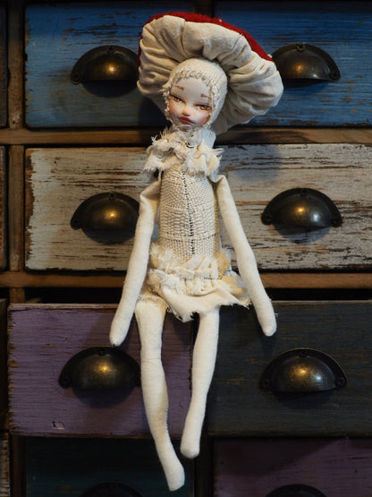 THE MUSHROOM - An original woodlands handmade art doll by Danita Art