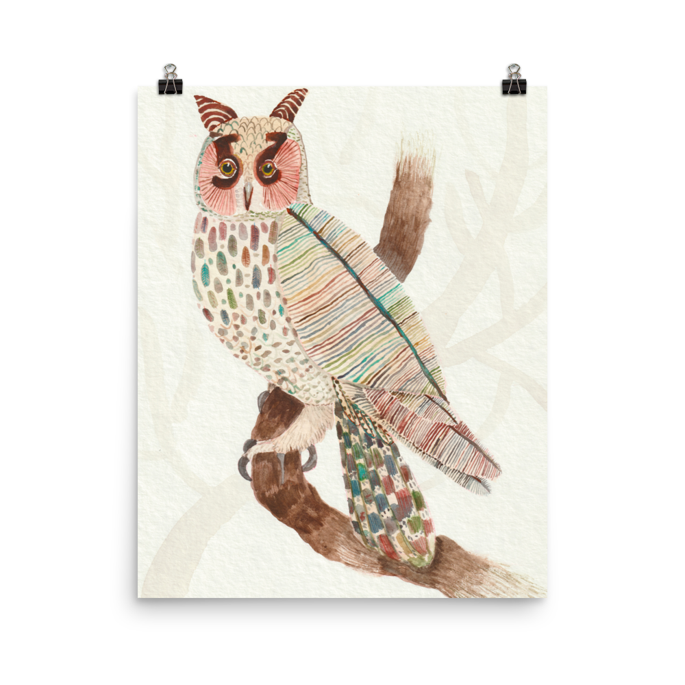 Danita Art Owl Watercolor Painting. Did you miss you favorite painting from Idania Salcido, the artist behind Danita Art? Or maybe you are looking for something beautiful to fill a frame or hang on a wall and the original is no longer available? You can get it as a print from my shop! Printed as Museum-quality posters made on thick durable matte paper.