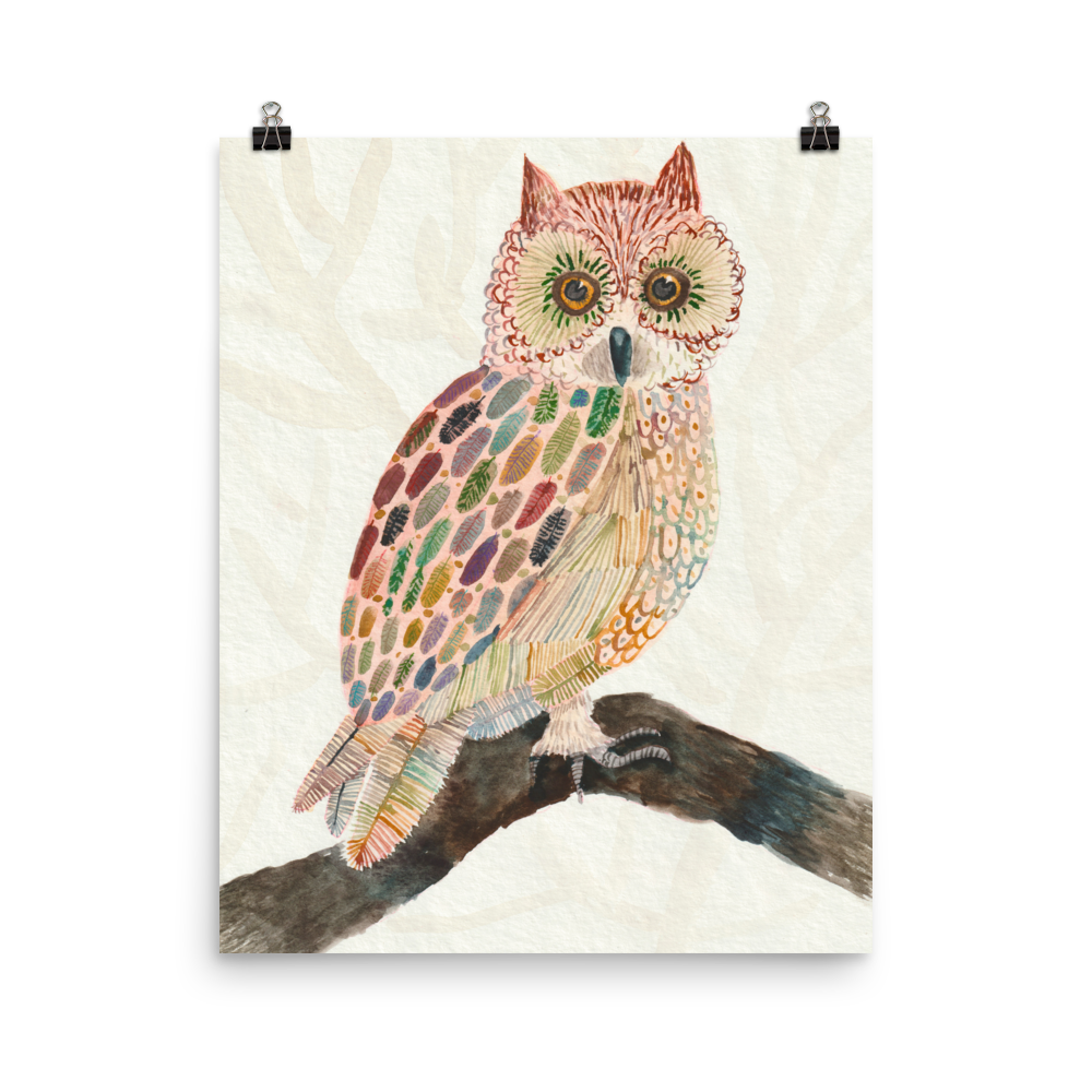 Watercolor Owl Animal Painting by Idania Salcido Danita Art. Did you miss you favorite painting from Idania Salcido, the artist behind Danita Art? Or maybe you are looking for something beautiful to fill a frame or hang on a wall and the original is no longer available? You can get it as a print from my shop! Printed as Museum-quality posters made on thick durable matte paper.