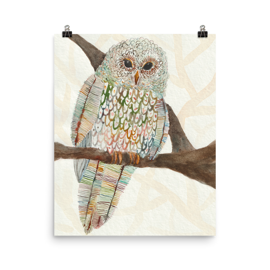 Owl Animal Bird Painting Watercolor by Idania Salcido Danita Art. Did you miss you favorite painting from Idania Salcido, the artist behind Danita Art? Or maybe you are looking for something beautiful to fill a frame or hang on a wall and the original is no longer available? You can get it as a print from my shop! Printed as Museum-quality posters made on thick durable matte paper.