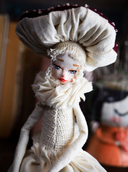 MUSHROOM SPECIMEN N. 4 - Original woodlands handmade art doll by Danita Art, Art Doll by Danita Art