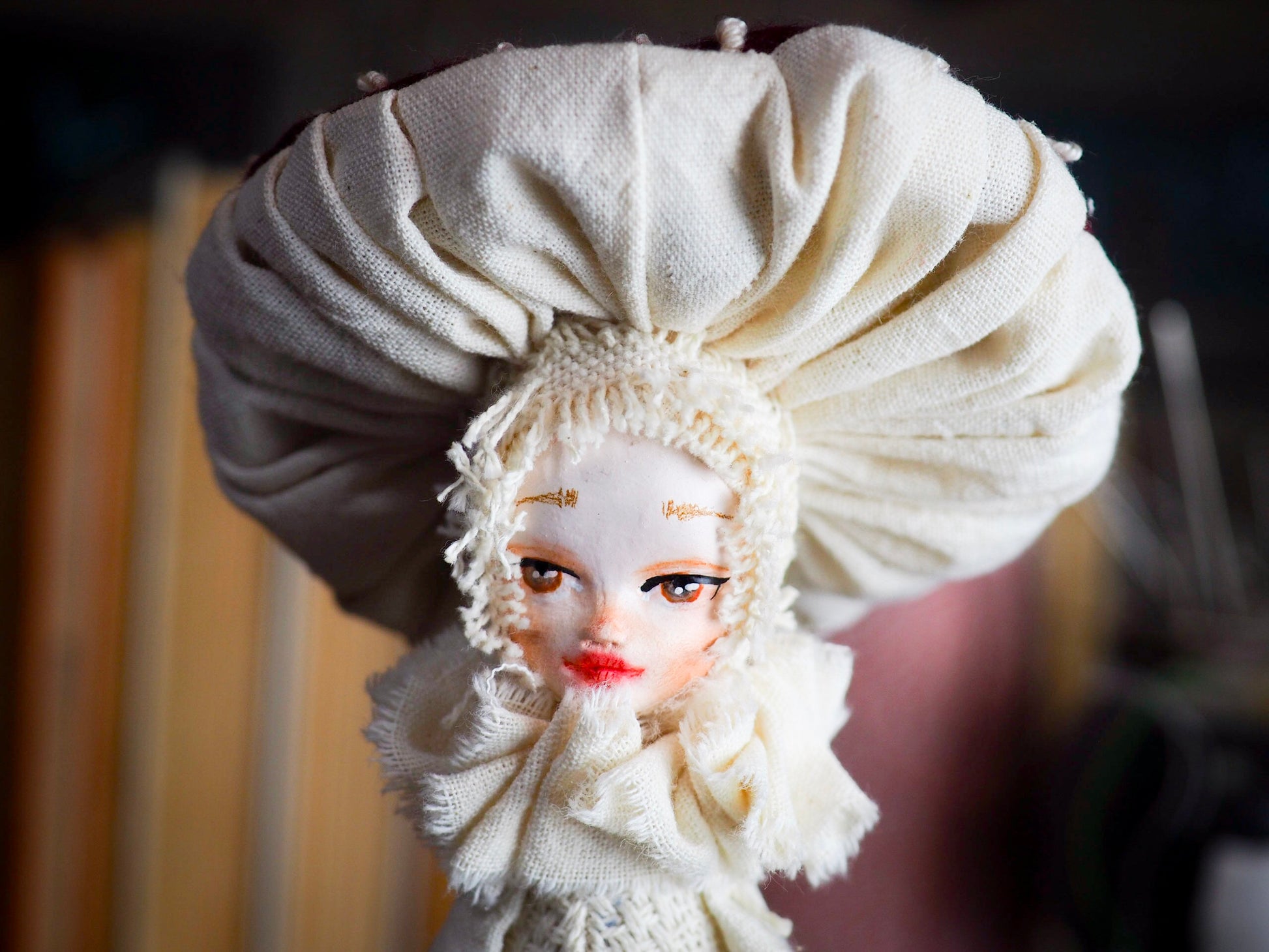 MUSHROOM SPECIMEN N. 6 - Original woodlands handmade art doll by Danita Art, Art Doll by Danita Art