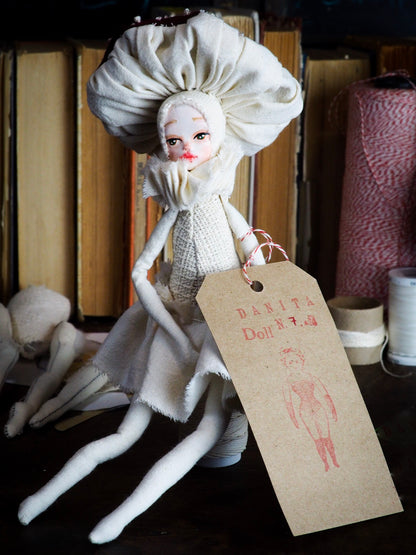 MUSHROOM SPECIMEN N. 7 - Original woodlands handmade art doll by Danita Art, Art Doll by Danita Art