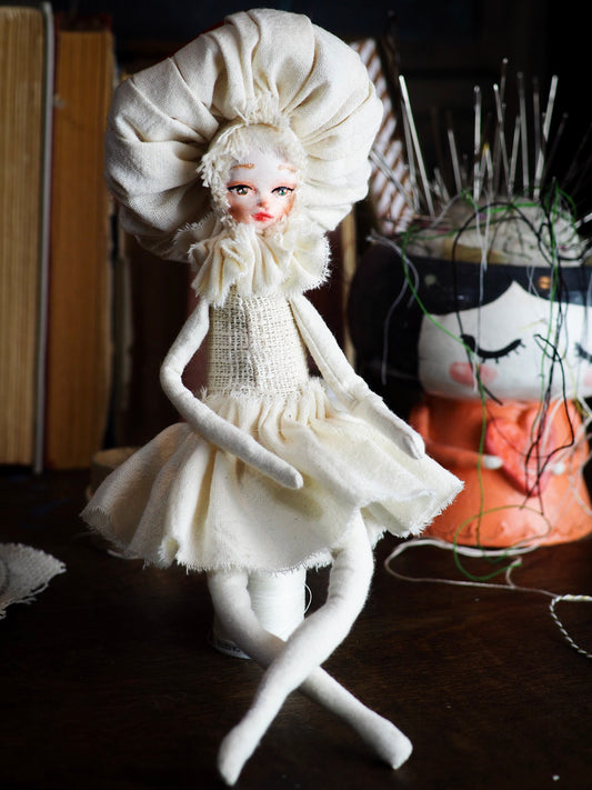 MUSHROOM SPECIMEN N. 2 - Original woodlands handmade art doll by Danita Art, Art Doll by Danita Art