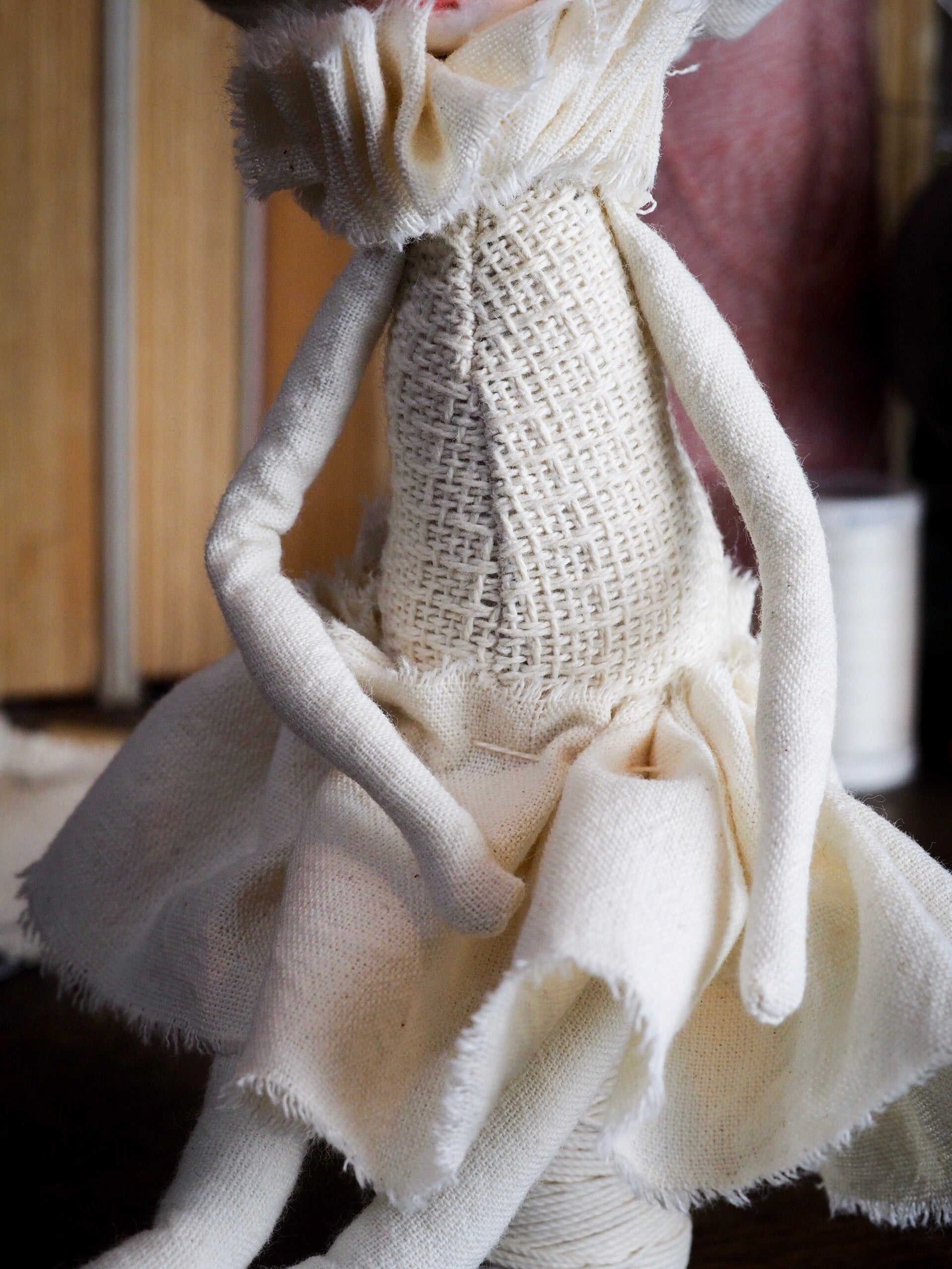 MUSHROOM SPECIMEN N. 7 - Original woodlands handmade art doll by Danita Art, Art Doll by Danita Art